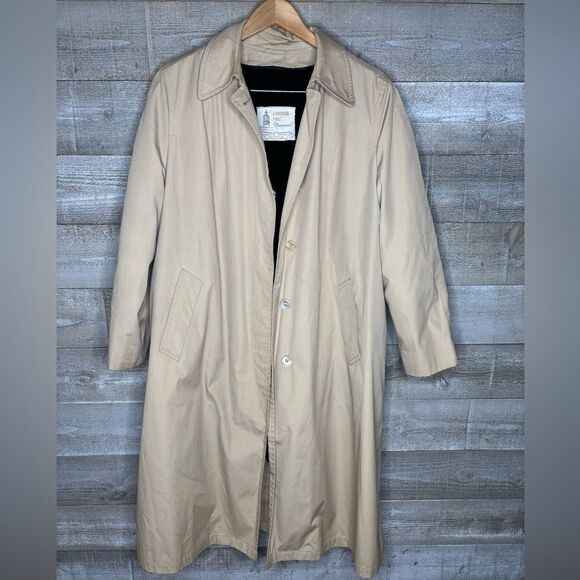 London Fog size 16 vintage main coats beige fur lined trench coat - Picture 1 of 8